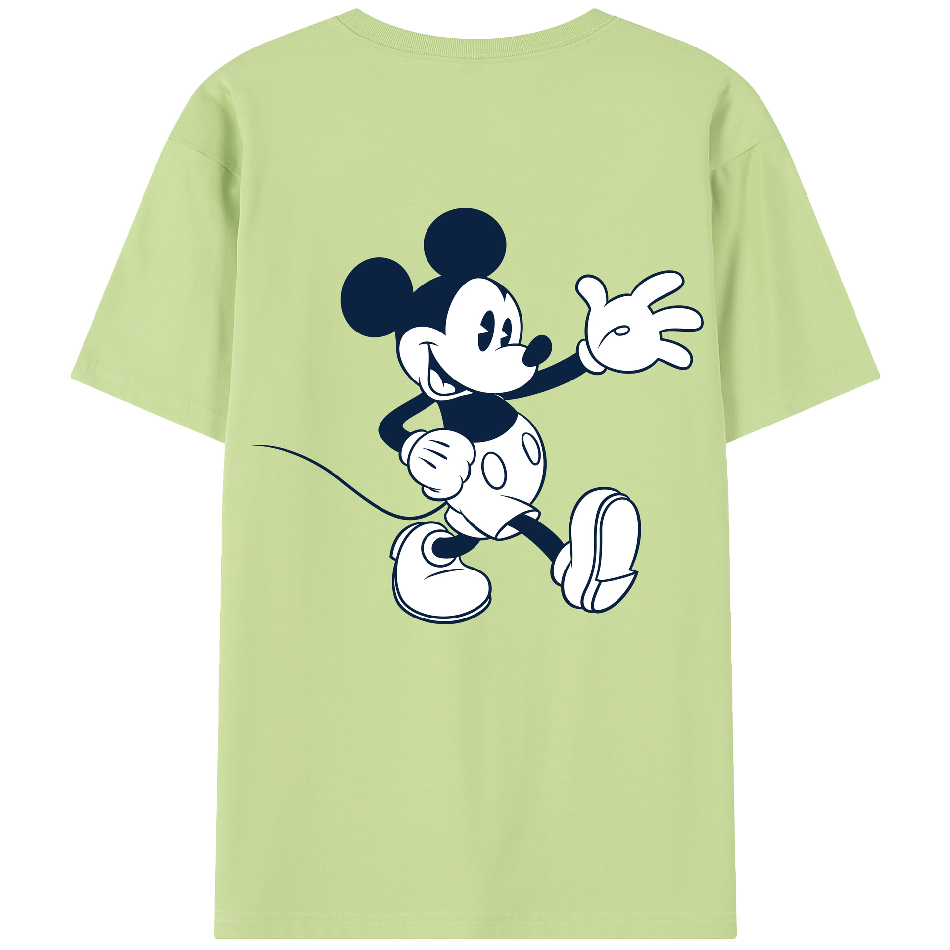 （画像用） ミッキーマウス Mickey Mouse 綿100％半袖Tシャツ（背面プリント）